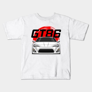 Front White GT86 MK1 Pre JDM Kids T-Shirt